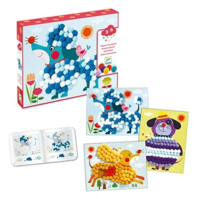 Abbildung von DJECO Kreativset Bastelpackung 3 6: Hunde Collage Aktivität