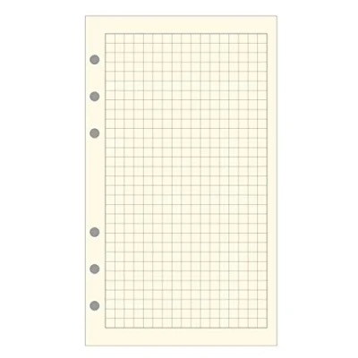 Abbildung von Exacompta 18511 Refill Blatt kariert 5 x für Terminplaner Exatime 17 cm, 44 Seiten, elfenbeinfarben
