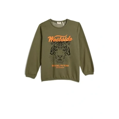 Abbildung von Koton Boys Sweatshirt Brushed Interior Long Sleeve Crew Neck Tiger Printed