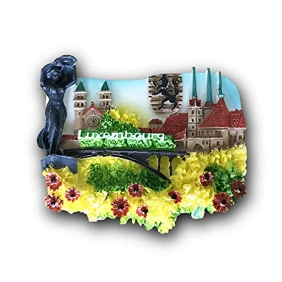 Abbildung von Luxemburg 3D Kühlschrankmagnet Touristische Souvenirs Harz Magnetische Aufkleber Home &amp; Kitchen Dekoration aus China