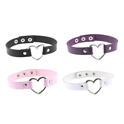 Abbildung von Liuxn Vintage Kragen Halsketten Halsband Set im Herz, 4 Stück