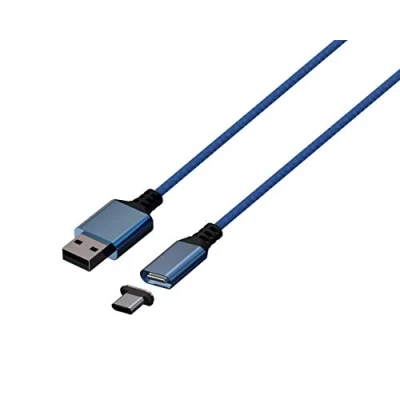Abbildung von Konix Mythics Premium Magnetladekabel 3 m Typ A zu C für Xbox Series XS Controller Hochgeschwindigkeitsladen Blau