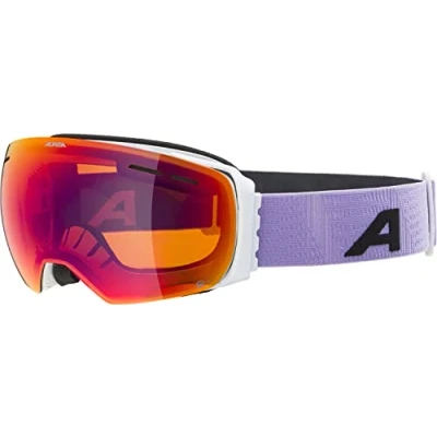 Abbildung von ALPINA GRANBY Q LITE Verspiegelte, Kontrastverstärkende Skibrille Mit 100% UV Schutz Für Erwachsene, White Lilac matt, One Size