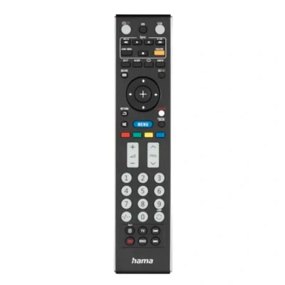 Abbildung von Hama Universalfernbedienung für LG TVs (Infrarot, lernfähig, leuchtende Tasten, smarte Taste, Easy Mode Funktion, ergonomische Haupttasten, 10m Reichweite) schwarz