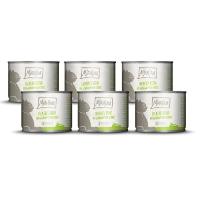 Abbildung von MjAMjAM Premium Nassfutter für Katzen leckeres Rind an gedämpftem Kürbis, 6er Pack (6 x 200 g), getreidefrei mit extra viel Fleisch