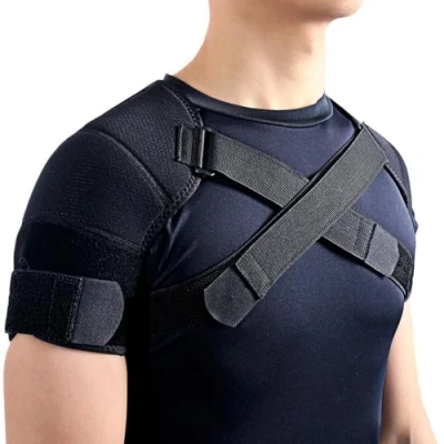 Abbildung von Kuangmi Schulterstütze Schulterwärmer Schulterbandage für Gelenkschmerzen Sportverletzungen, XXL
