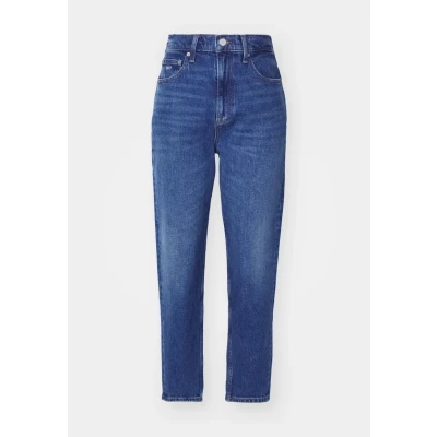 Abbildung von Tommy Jeans Damen Hose Mom Fit Tapered Fit, Blau (Denim Dark), 27W/28L