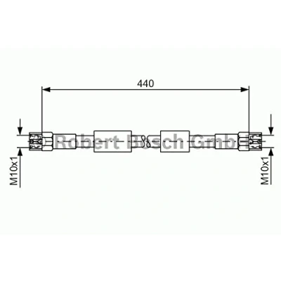 Abbildung von BOSCH 1 987 476 139 Bremsschläuche 440 M10x1 VOLKSWAGEN: TRANSPORTER 3 Bus, Pritsche/Fahrgestell, Kasten