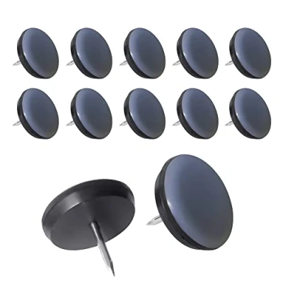 Abbildung von Teflongleiter Selbstklebend Profi Möbelgleiter/Teppichgleiter PTFE Rund&amp;Quadratisch (12, Nagel,kreisförmig,25mm)
