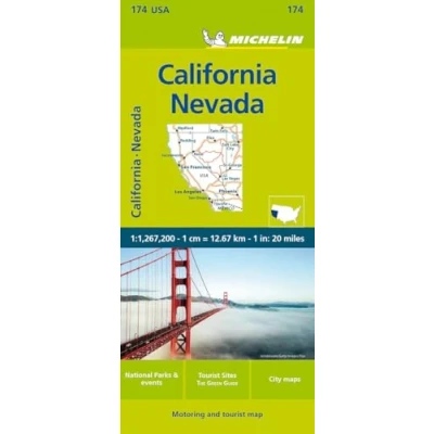 Abbildung von Michelin Californien Nevada: Road and Tourist Map (MICHELIN Zoomkarten, Band 625)