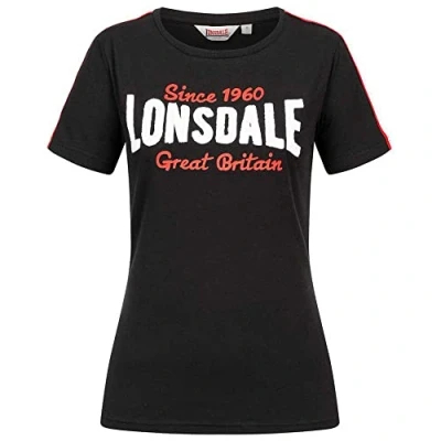 Abbildung von Lonsdale Creggan Tshirt print, Damen, Größe: Large, Black/red/white