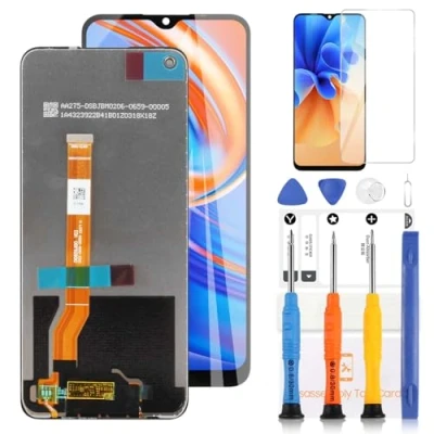 Abbildung von LCD Bildschirm für Oppo Realme 9 PRO RMX3471 RMX3472 Display Touchscreen Digitizer Assembly Ersatz Kit mit Werkzeug (Schwarz, Version TFT Highlight)