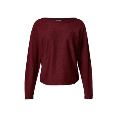Abbildung von comma MIT Glitzer Strickpullover, Damen, Größe: 42, Bordeaux
