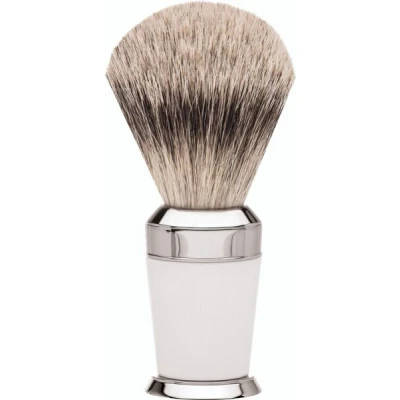 Abbildung von Erbe Shaving Shop Premium Design PARIS Rasierpinsel Silberspitz Edelharz wei&szlig;