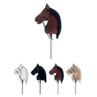 Abbildung von RL24 Hobby Horse Pferde IRHFree Spirit von Imperial Riding Steckenpferd Spielpferd aus Plüsch mit Holzstock &amp; Mähne Stockpferd ohne Griffe Rollen Horsing Dunkelbraun