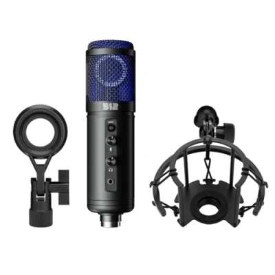 Abbildung von 512 Audio Tempest Großmembran Kondensatormikrofon in Studioqualität mit USB für professionelle Aufnahmen und Streaming