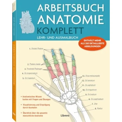 Abbildung von Arbeitsbuch Anatomie Komplett: Lehr und Ausmalbuch enthält mehr als 350 detaillierte Abbildungen