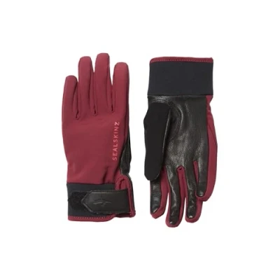 Abbildung von SEALSKINZ Allwetter Unisex Wasserdichter Isolierter Handschuh Damen Passform, Schwarz/rot, L