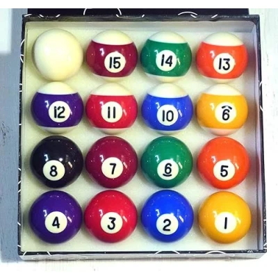 Abbildung von Billiard Pro Billardkugel Set, Unisex, 2 Zoll, Rot und Gelb