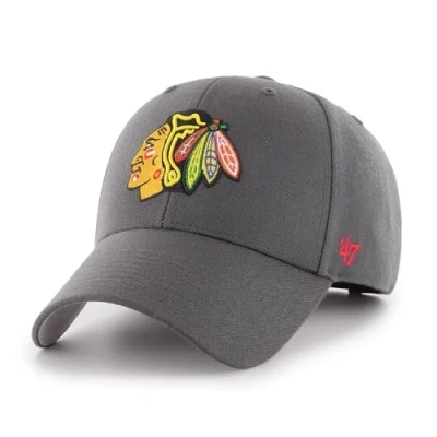 Abbildung von &#039;47 NHL Chicago Blackhawks Basecap Baseballcap Cap MVP Charcoal Kappe