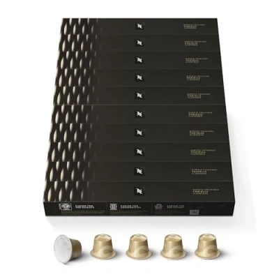 Abbildung von NESPRESSO ORIGINAL Vaniglia Arabica Kaffee mit Vanille Geschmack Ideal für Lungo und Cappuccino Kompatibel Kapselmaschinen 100 Kaffeekapseln