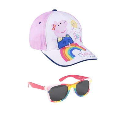 Abbildung von CERDÁ LIFE&#039;S LITTLE MOMENTS Unisex Kinder Set Gorra + gafas sol Peppa Pig Sonnenbrille, Multicolore, One Size