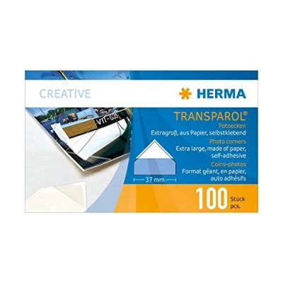 Abbildung von HERMA Fotoecken Transparol extra groß 2er Streifen VE=100 Stück