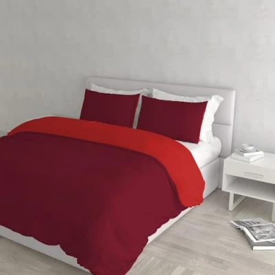 Abbildung von Italian Bed Linen Natural Color Doubleface Bettbezug, 100% Baumwolle, avio/Rauch, Doppelte