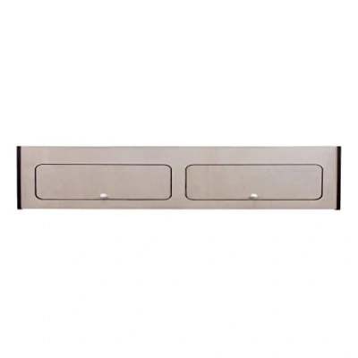 Abbildung von Wohnwagen Oberschrank mit schwarzem Rand Wohnmobil 120cm x 25cm Camper Hängeschrank Birkensperrholz Trennwand Leichtgewichtig Unbehandelt Soft Close Vorgebohrte Löcher Befestigungssatz