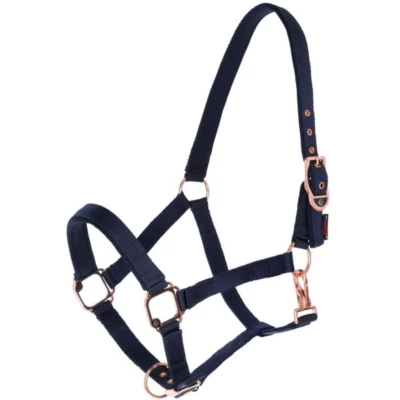 Abbildung von Covalliero Halfter Classy Navy Vollblut