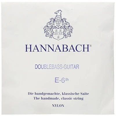 Abbildung von Hannabach Klassikgitarren Saiten für Kontrabass Gitarre E6 versilbert umsponnen Mensur 750mm 8416MT