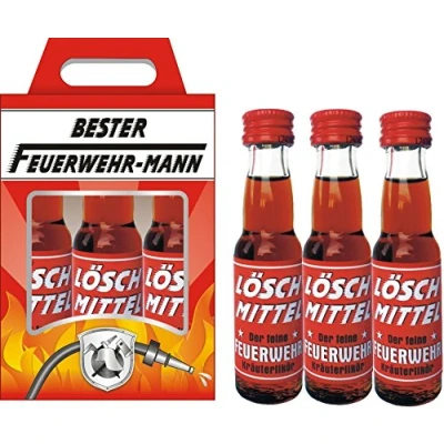 Abbildung von 3er Kräuterlikörbox Kräuterlikör Box 3 x 0,02 L 32% vol. für Männer Männergeschenk Feuerwehr Feuerwehrmänner Löschmittel zum Männertag (Bester Mann 52069)
