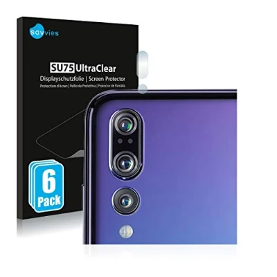 Abbildung von Savvies 6 Stück Schutzfolie für Huawei P20 Pro (NUR Kameraschutz) Displayschutz Folie Ultra Transparent