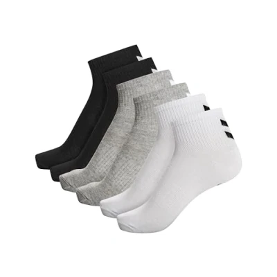 Abbildung von Hummel Chevron MID CUT 6 PACK Unisex Sportsocken, Größe: 46/48, White/black/grey melange