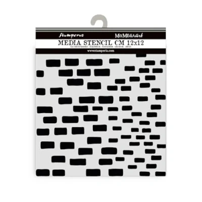 Abbildung von Stamperia Silent Sea Village Thick Stencil 12x12cm Bricks Pattern (KSTDS44)