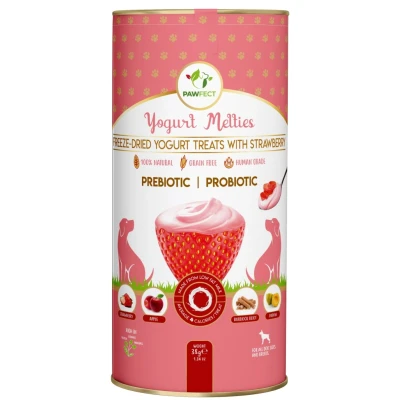 Abbildung von Pawfect Freeze Dried Joghurt hundesnack mit Erdbeere 38 g