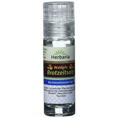 Abbildung von Herbaria Waldpilz Brotzeitsalz Mini Mühle BIO, 3er Pack (3 x 9 g)
