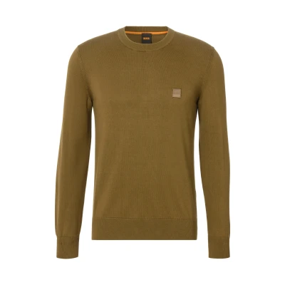 Abbildung von BOSS Kanovano Strickpullover, Herren, Größe: Large, Open green