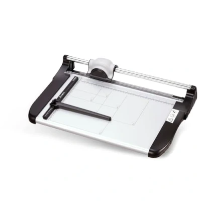 Abbildung von Olympia TR 3615 Rollen Schneidemaschine (DIN A4, 15 Blatt, Positionierhilfe, Stapelschneider für Papier, Karten und Fotos, Hochwertige Papierschneidemaschine fürs Büro)