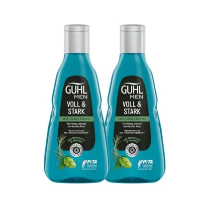 Abbildung von Guhl Men Vorteilspack Voll &amp; Stark Inhalt: 2x 250 ml Shampoo Haartyp: dünn, fein, dünner werdend Mit Hopfen und Koffein