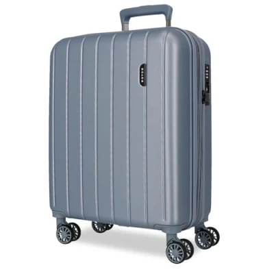 Abbildung von Movom Wood Kabinenkoffer Grau 40x55x20 cms Hartschalen ABS TSA Schloss 38L 3,2Kgs 4 Doppelräder Erweiterbar Handgepäck