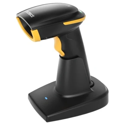 Abbildung von Inateck Bluetooth Barcode Scanner 2D, drahtloser 2D QR Code Handscanner, (2600 mAh, mit intelligenter Ladestation, unterstützt AI, APP, SDK)
