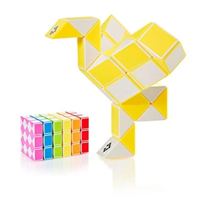 Abbildung von CUBIDI® Original Magic Snake 36 Blöcke Blau Knobelspiele für Kinder und Erwachsene Ideal als Mitgebsel Kindergeburtstag, Kindergeburtstag Gastgeschenke oder kleine Geschenke