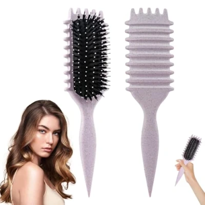 Abbildung von LEERMEIZI Curly hair brush, Lockenbürste,2024 Neu Lockenbürste,Curl Define Styling Brush,curl defining Haarbürste zum Entwirren für Frauen