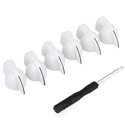 Abbildung von Musiclily Pro Imperial Zoll Größe Gitarrenverstärker Effektpedal Potiknopfe Chickenhead Pointer Knobs, Aged White (6er Set)
