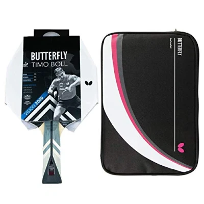 Abbildung von Butterfly 1x Timo Boll Vision 2000 Tischtennisschläger + Hülle Drive Case II