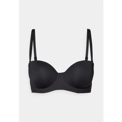 Abbildung von Schiesser Bandeau MIT Schale Unique Micro trägerloser/variabler BH, Damen, Größe: 75A, Schwarz