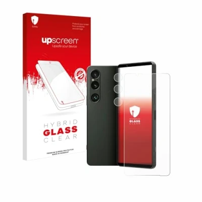 Abbildung von upscreen Schutzglas für Sony Xperia 1 VI (Display+Kamera) Schutzfolie, Glas Folie [Klar, 9H Panzerschutz, Anti Fingerprint]