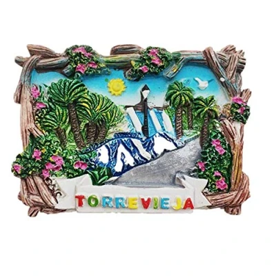 Abbildung von 3D Torrevieja Alicante Spanien Kühlschrankmagnet Reise Souvenir Geschenk Zuhause Küche Kühlschrank Dekoration Magnetaufkleber Sammlung