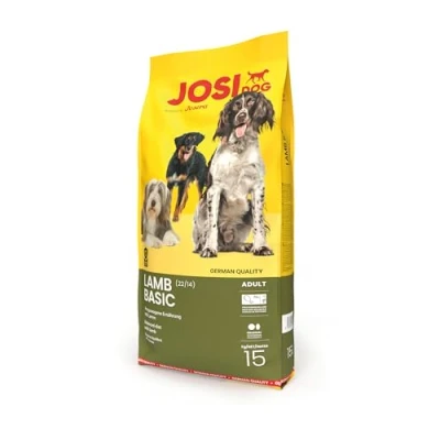Abbildung von JosiDog Lamb Basic (1 x 15 kg) Adult Premium Trockenfutter für ausgewachsene normalaktive Hunde mit schmackhaftem Lamm Powered by JOSERA Hundefutter Alleinfutter 1er Pack